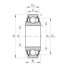 FAG Spannlager - 208-XL-KRR