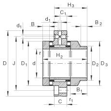 FAG Nadel-Axial-Zylinderrollenlager - ZARF40115-L-TV