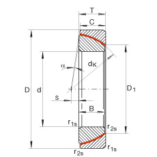 FAG Angular contact spherical plain bearings - GE180-SW