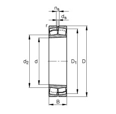 FAG Pendelrollenlager - 22208-E1-XL-K