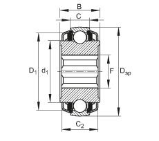 FAG Einstell-Rillenkugellager - VKE30-212-KTT-B-2C