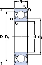 المحامل 6004-2RSH SKF