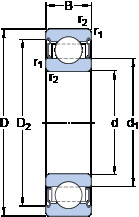 المحامل 6005-2Z/VA208 SKF