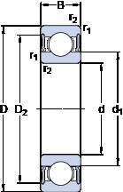 المحامل 6030-2RS1 SKF