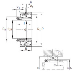 المحامل 239/900-K-MB+H39/900 FAG