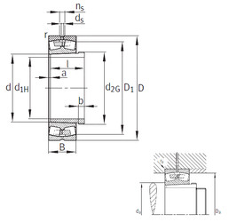 المحامل 24188-B-K30+AH24188 FAG