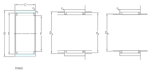 المحامل RNAO6x13x8TN SKF