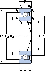 المحامل 7016 CB/P4A SKF