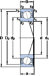 المحامل S7024 ACD/P4A SKF