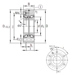 المحامل ZKLF3590-2RS-PE INA