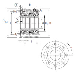 المحامل ZKLF2068-2RS-2AP INA