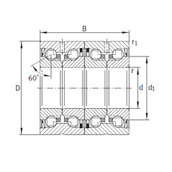 المحامل ZKLN2052-2RS-2AP INA