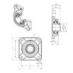 المحامل UCF319 SNR