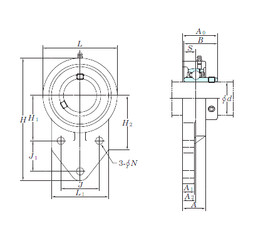 المحامل UCFB205-14 KOYO