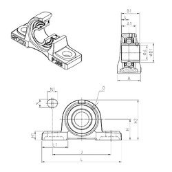 المحامل UCP305 SNR